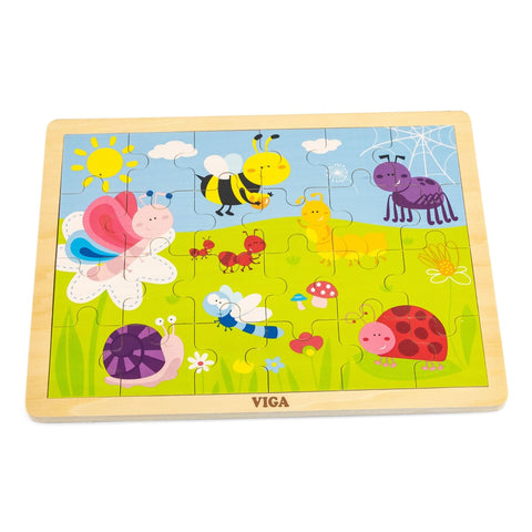 Wooden Puzzle - Insects & Bugs (24 pcs) - DAMAGED BOX