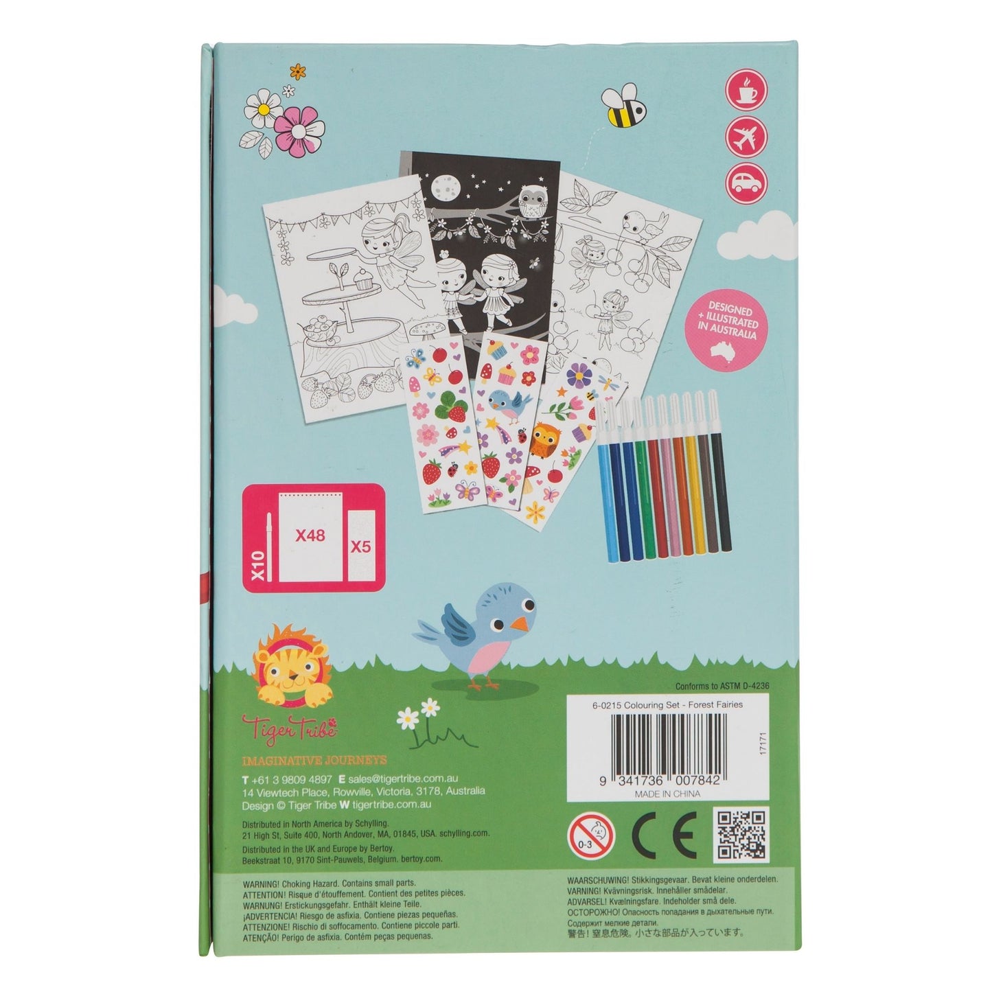 Colouring Set - Assorted Themed Activity Pack for Kids with Multiple Scenes