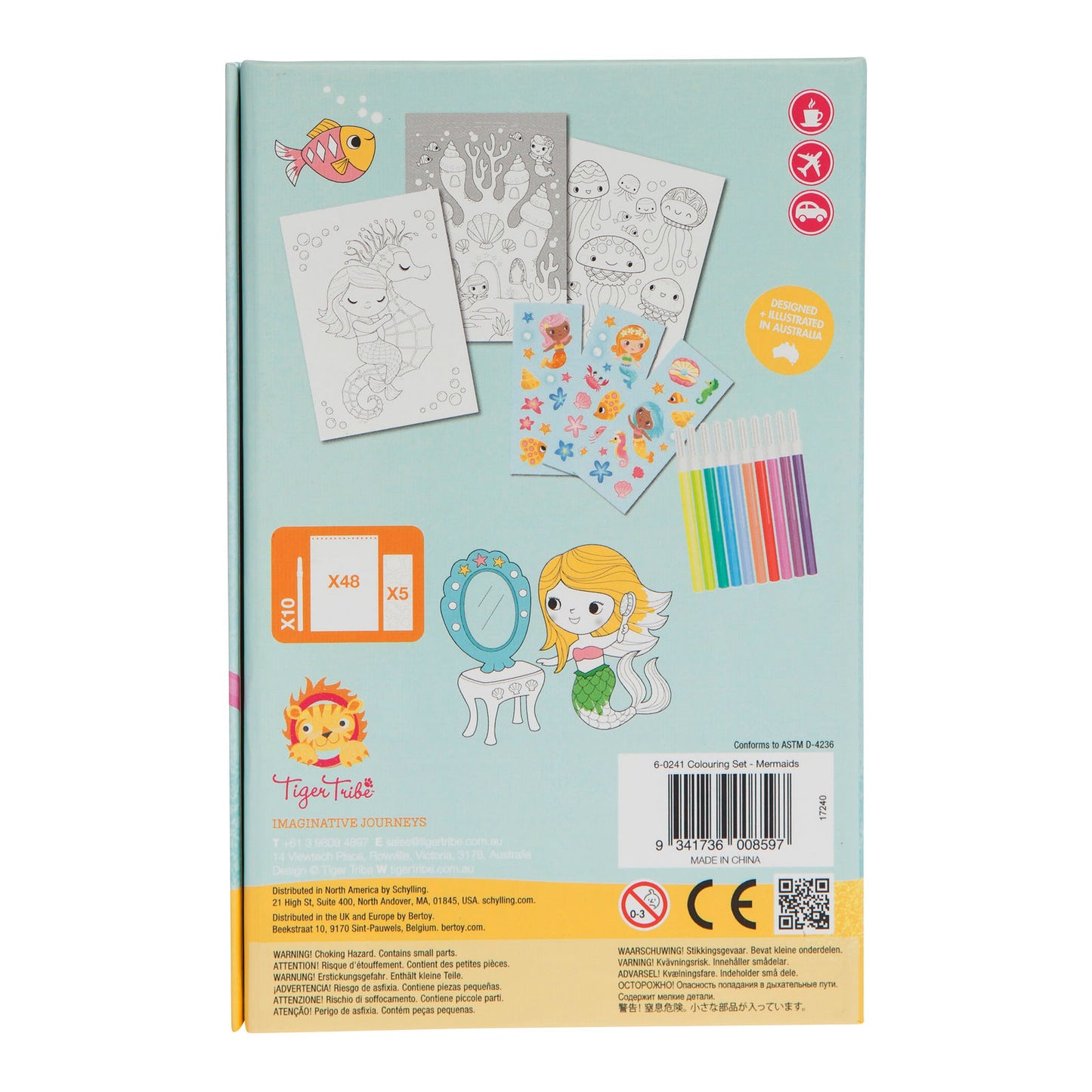 Colouring Set - Assorted Themed Activity Pack for Kids with Multiple Scenes