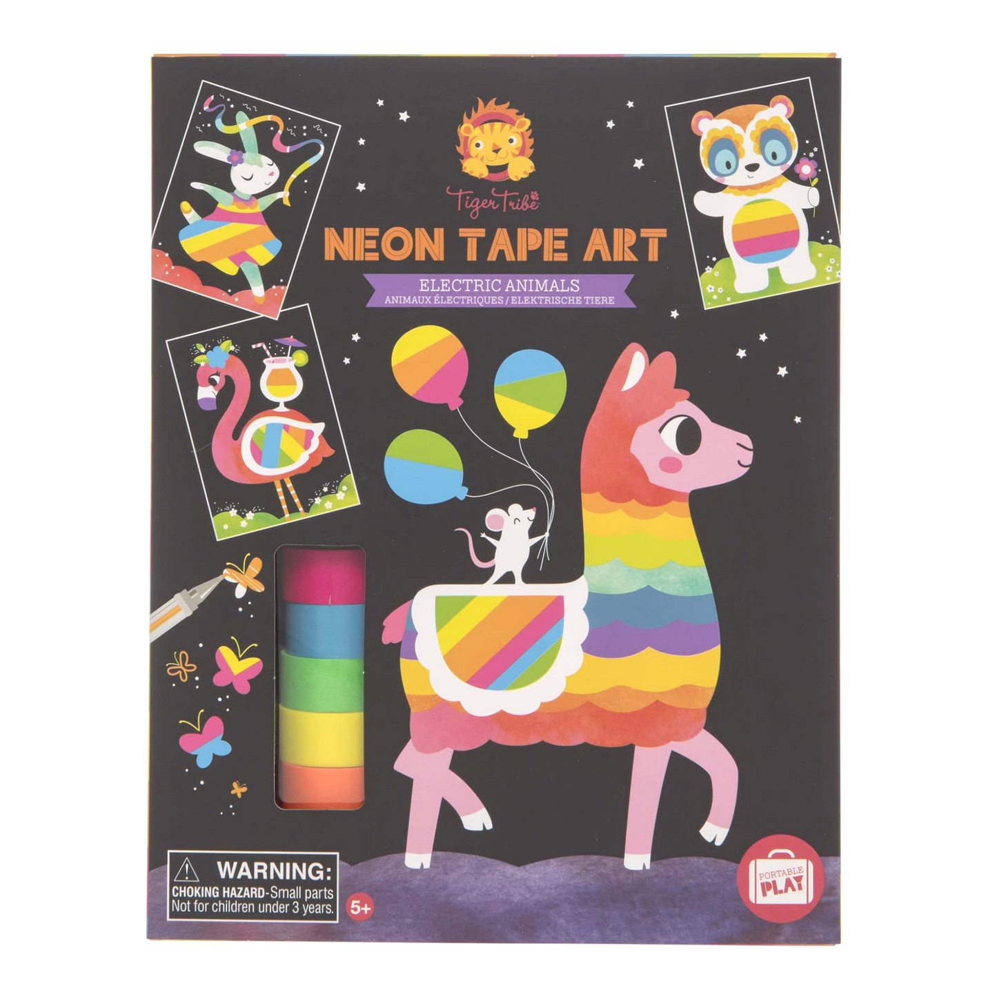 Neon Tape Art - Electric Animals