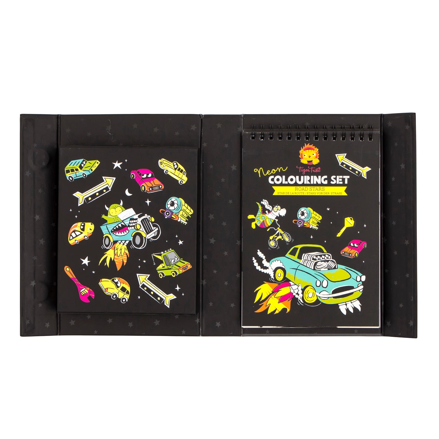 Neon Colouring Set - Road Stars - Sweet Pea Kids