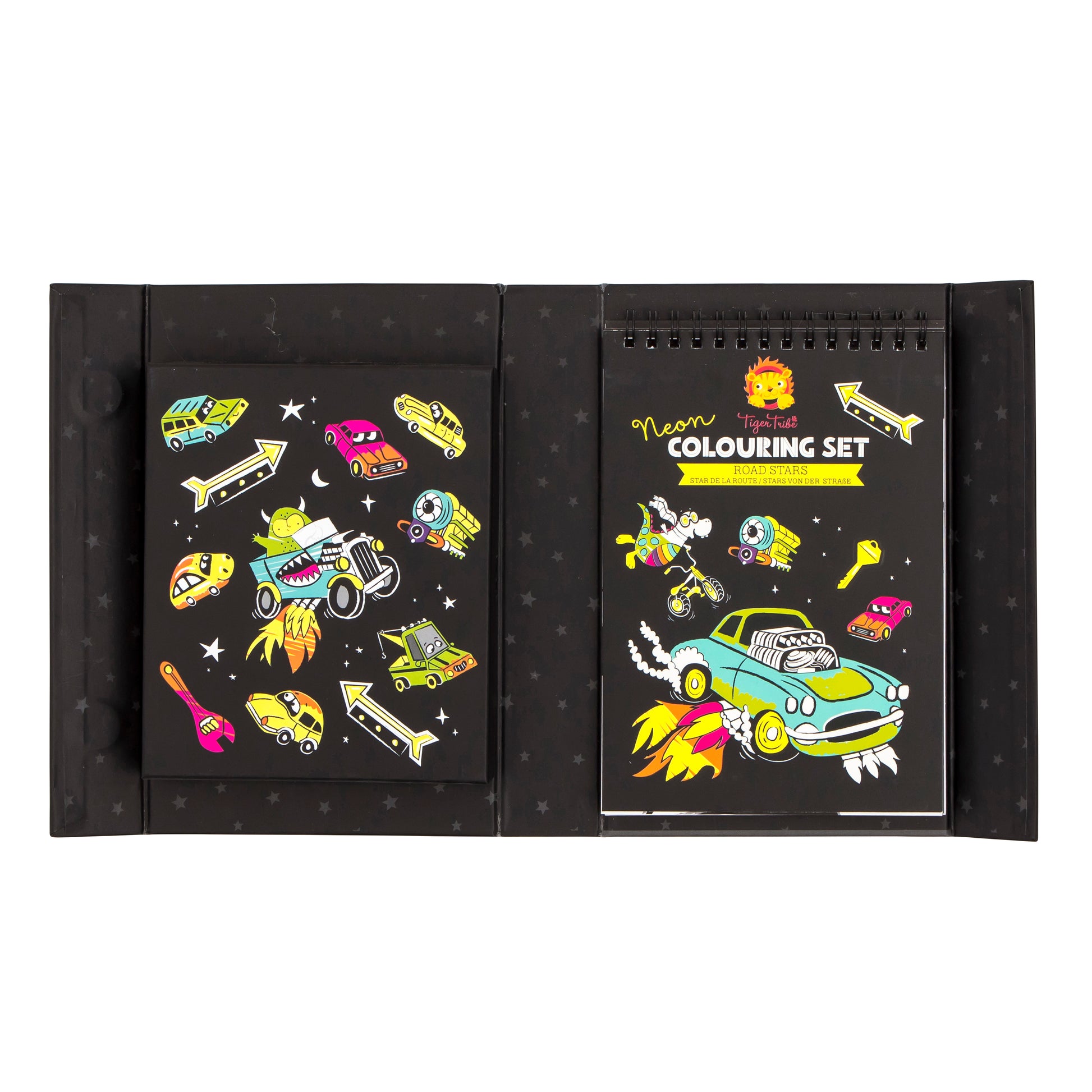 Neon Colouring Set - Road Stars - Sweet Pea Kids