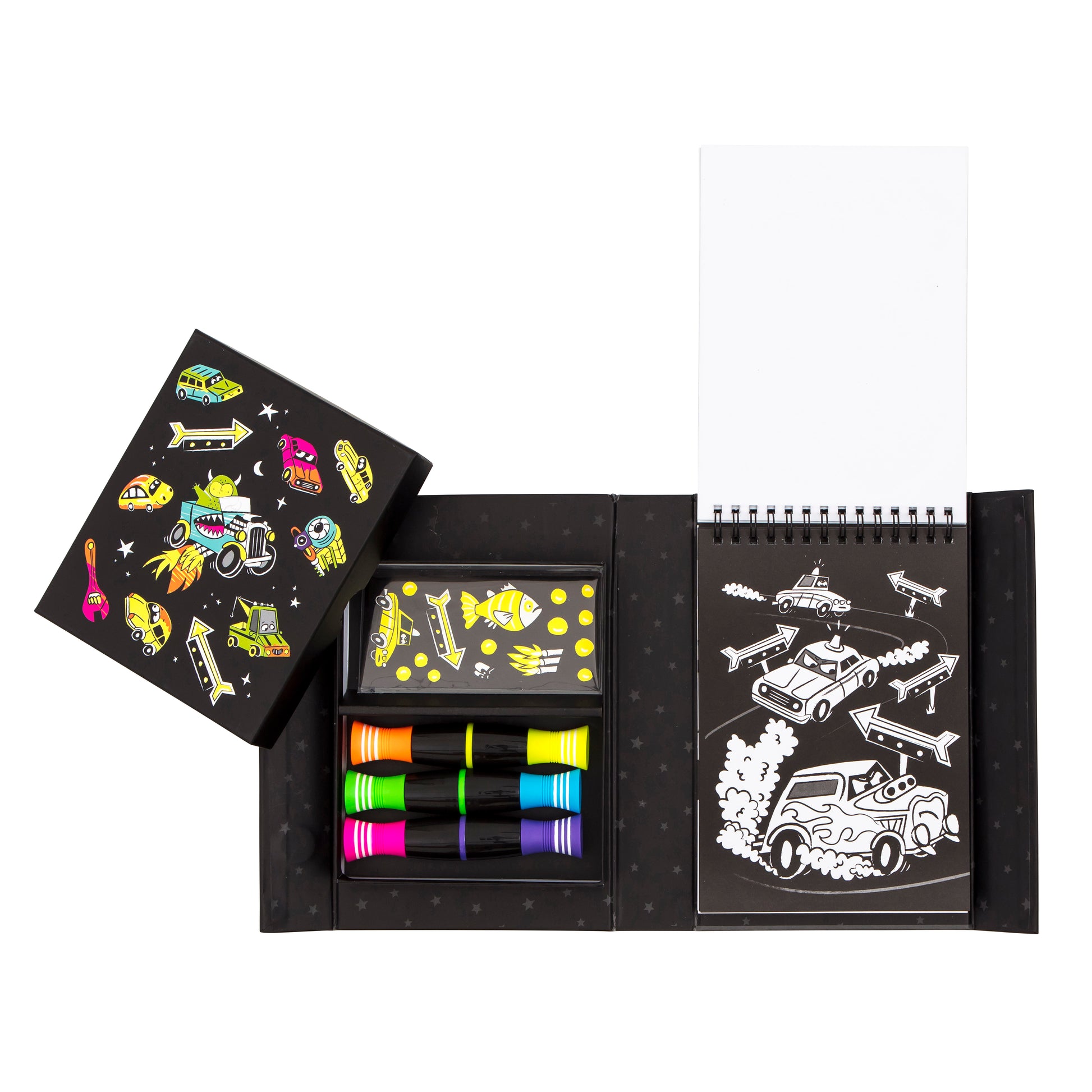 Neon Colouring Set - Road Stars - Sweet Pea Kids