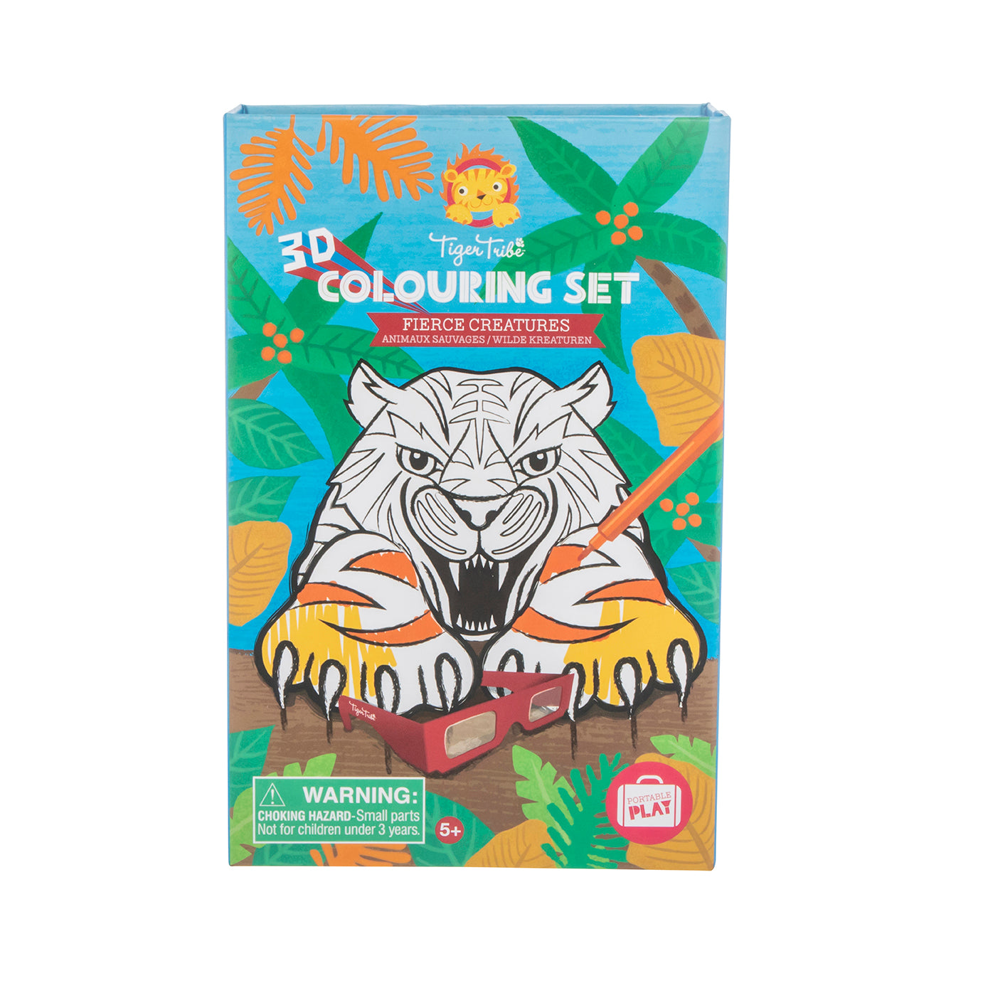 Sweet Pea Dubai - Tiger Tribe 3D Colouring Set - Fierce Creatures