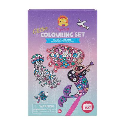 Tiger Tribe | Glitter Colouring Set In Ocean Dreams  | Order Online