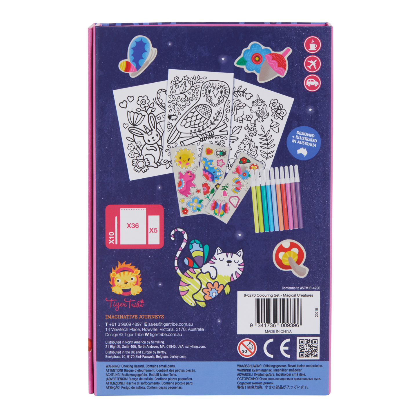 Colouring Set - Assorted Themed Activity Pack for Kids with Multiple Scenes