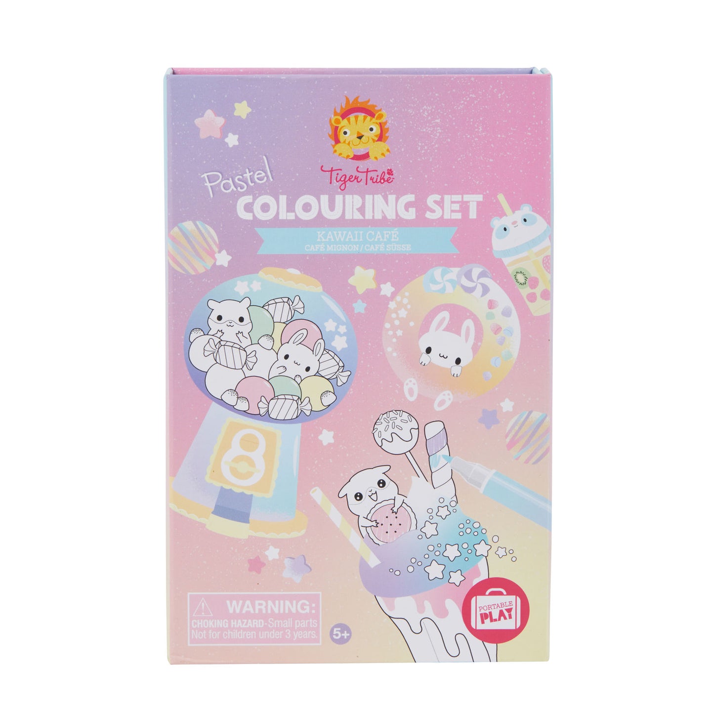 Tiger Tribe | Pastel Colouring Set - Kawaii Cafe | 5 Years+