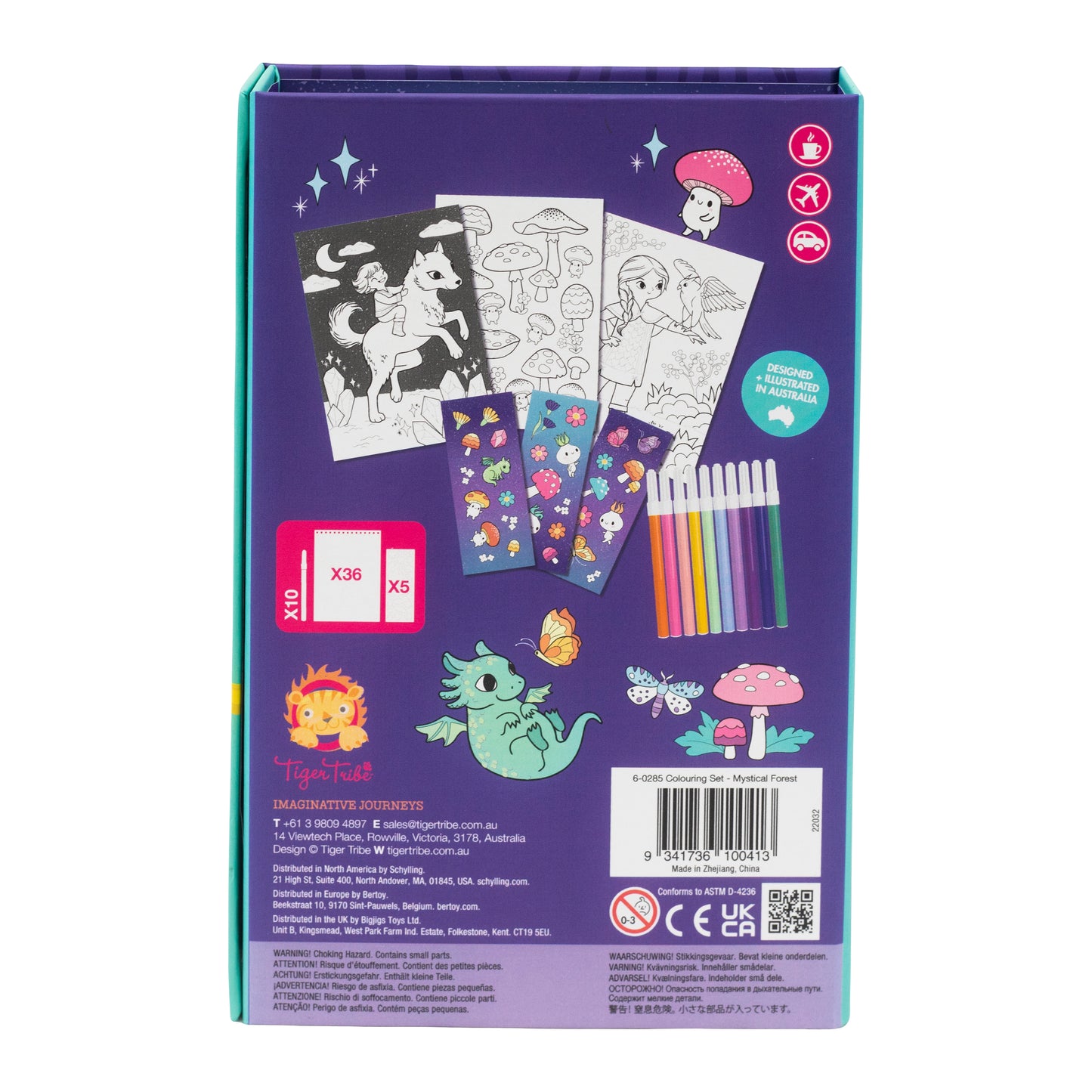 Colouring Set - Assorted Themed Activity Pack for Kids with Multiple Scenes