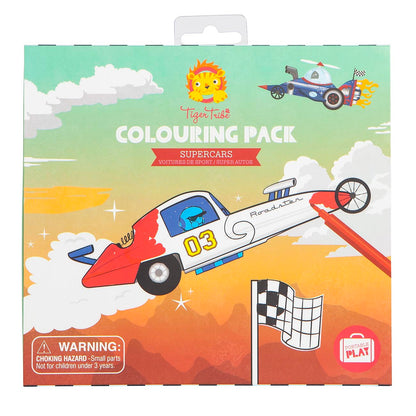 Colouring Pack - Supercars - Sweet Pea Kids