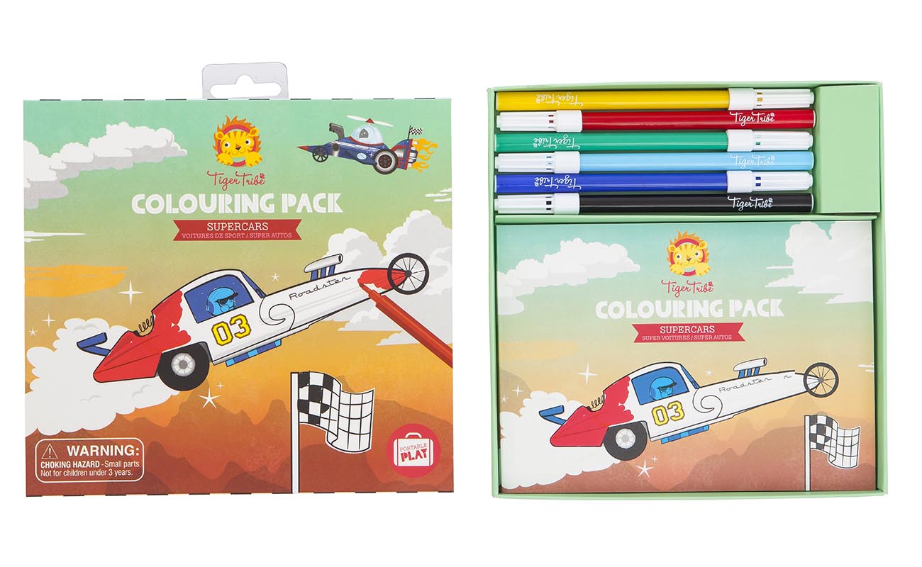 Colouring Pack - Supercars - Sweet Pea Kids