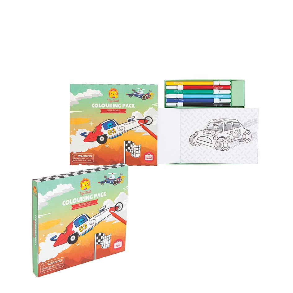 Colouring Pack - Supercars - Sweet Pea Kids