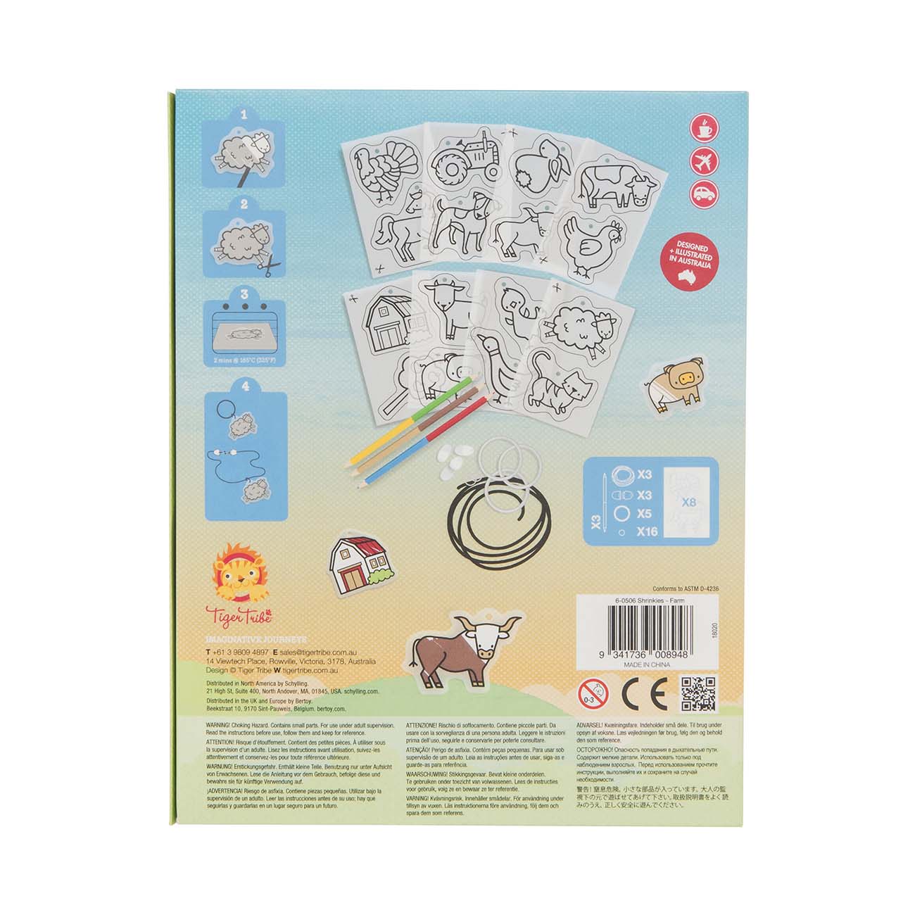 Shrinkies - Farm - Make Your Own Keyrings - Sweet Pea Kids