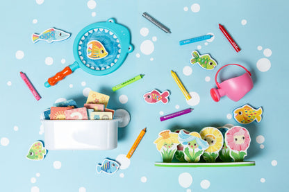 Shark Chasey - Catch a Fish & Waterworks - Pipeline Bath Toy Set for Kids