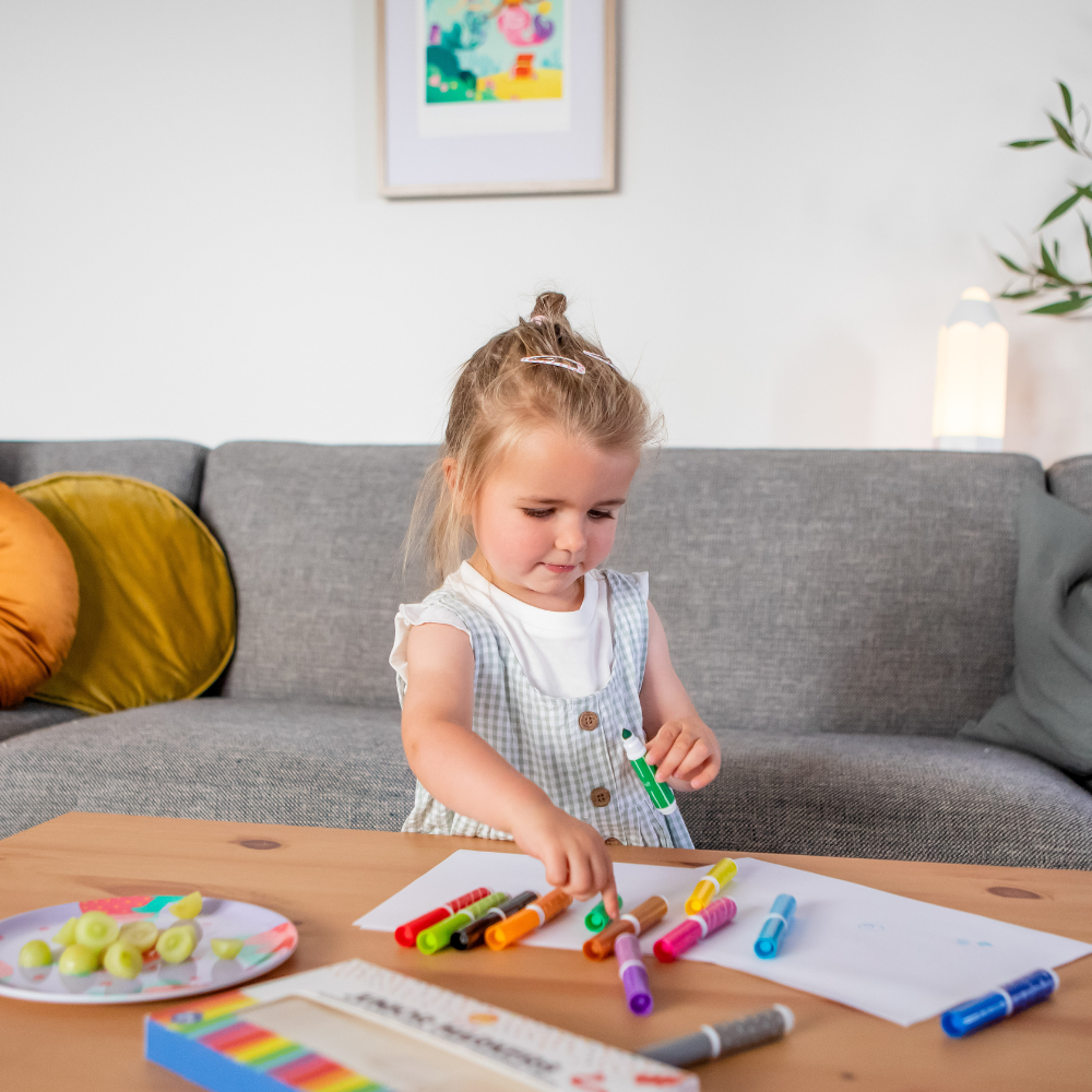 أقلام تحديد قابلة للغسل للأطفال