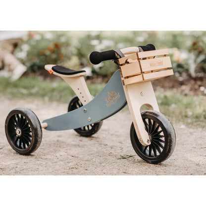 سلة دراجة خشبية