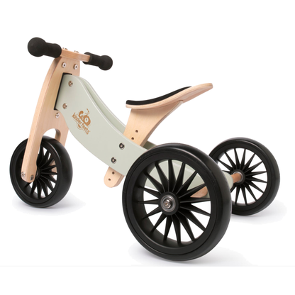 Kinderfeets - 2-in-1 Tiny Tot+ Tricycle & Balance Bike - Silver Sage
