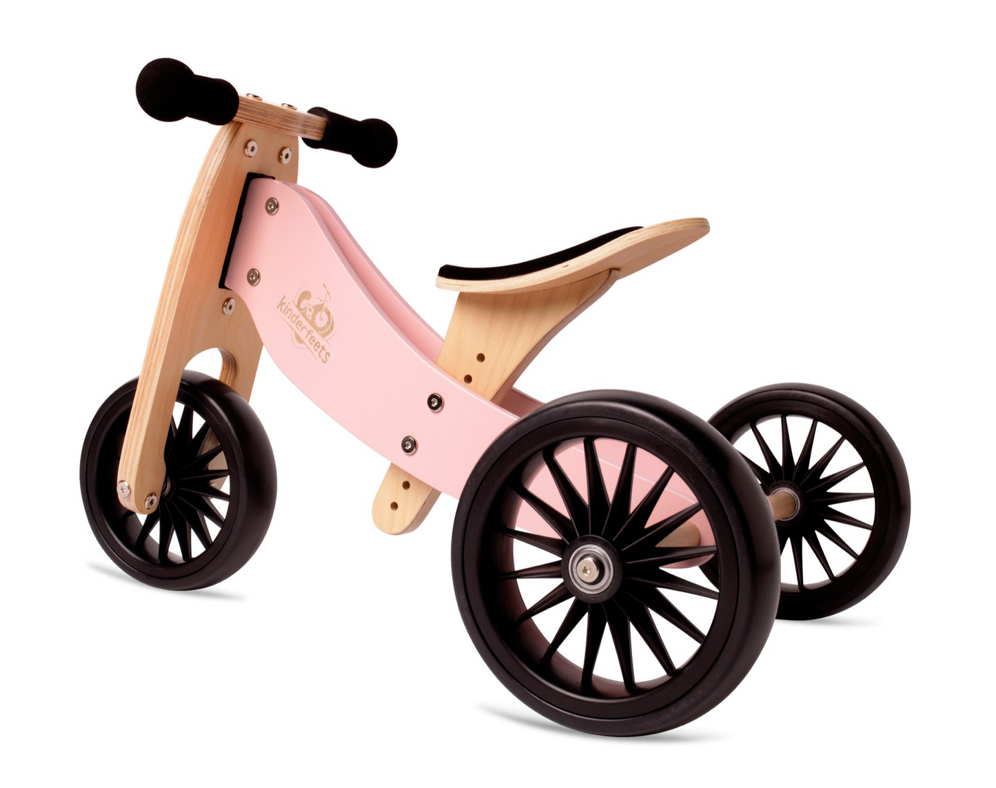 Kinderfeets - 2-in-1 Tiny Tot Plus Tricycle & Balance Bike - Rose