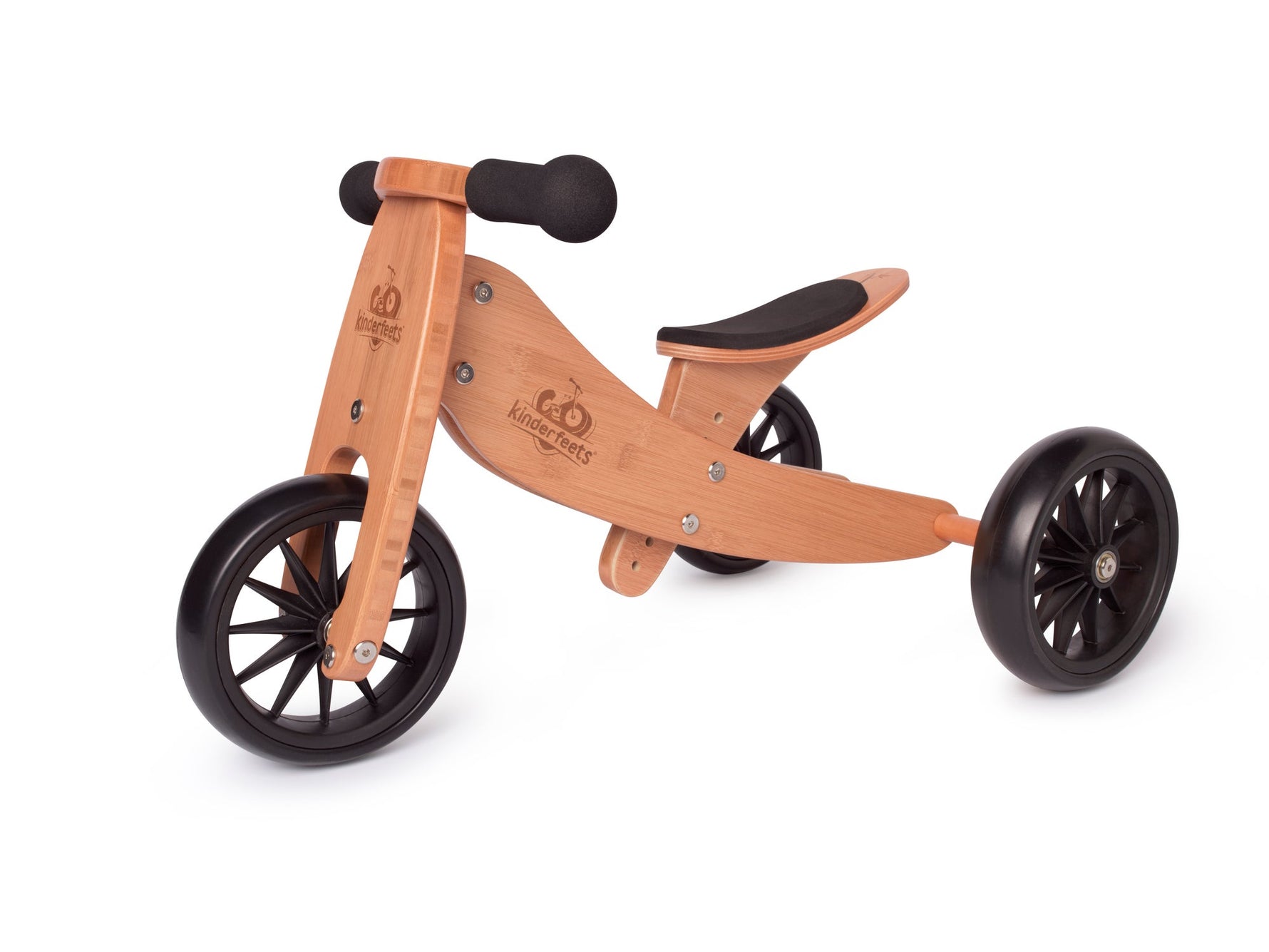 Kinderfeets 2-in-1 Tiny Tot Tricycle & Balance Bike - Bamboo