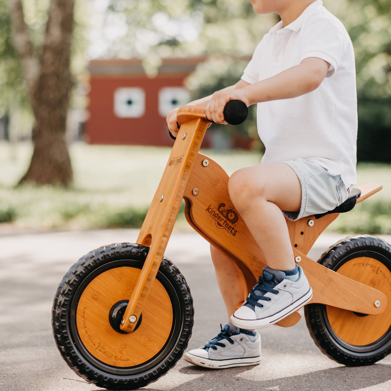 Balance Bike - Wooden Toddler Bike with Low Seat, Lightweight Frame for Beginners