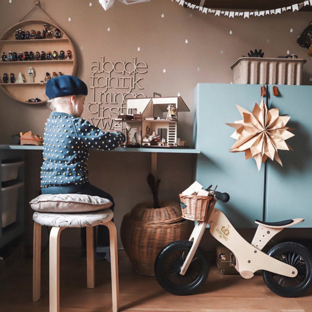 Balance Bike - Wooden Toddler Bike with Low Seat, Lightweight Frame for Beginners