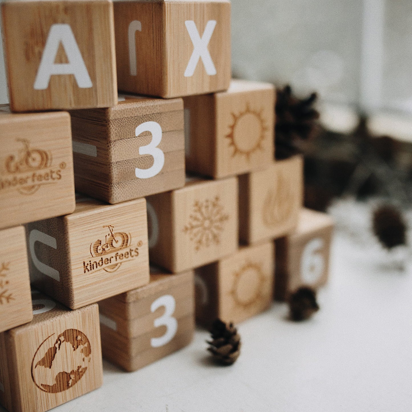 مكعبات الخيزران ABC