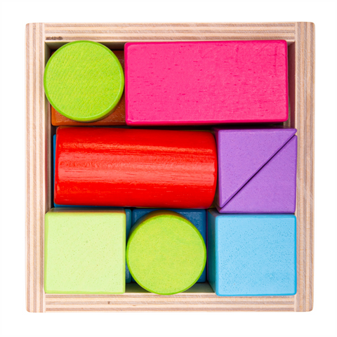 Bigjis | Rainbow Building Blocks | Wooden Toy Set | Sweet Pea