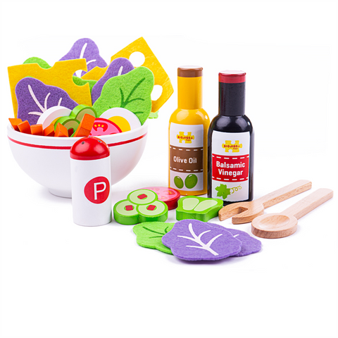 Bigjigs | Salad Set | Wooden Toys | Age 3 Years+ | Sweet Pea