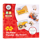 Six Piece Puzzles - Big Movers (set of 3)