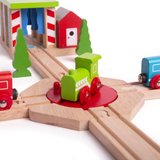 Wooden Train Accessory - 4 Way Turntable
