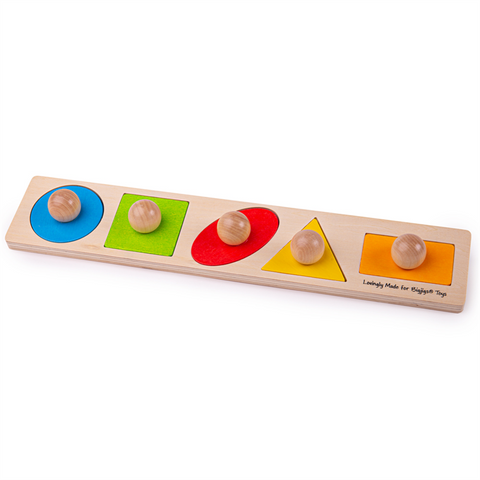 Bigjigs | Shape Matching Board | Wooden Toy Set | Age 1 Years+