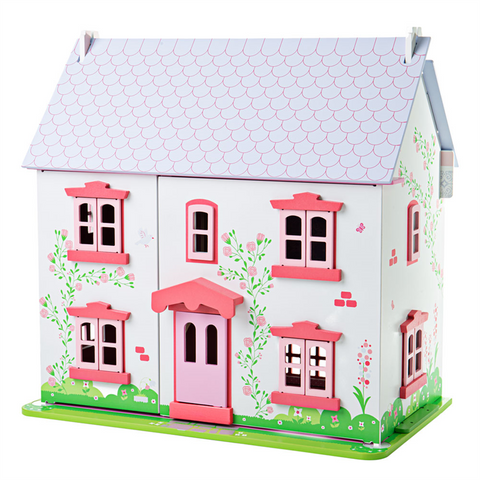 Bigjigs | Heritage Playset Rose Cottage Dollhouse | Age 3 Years+