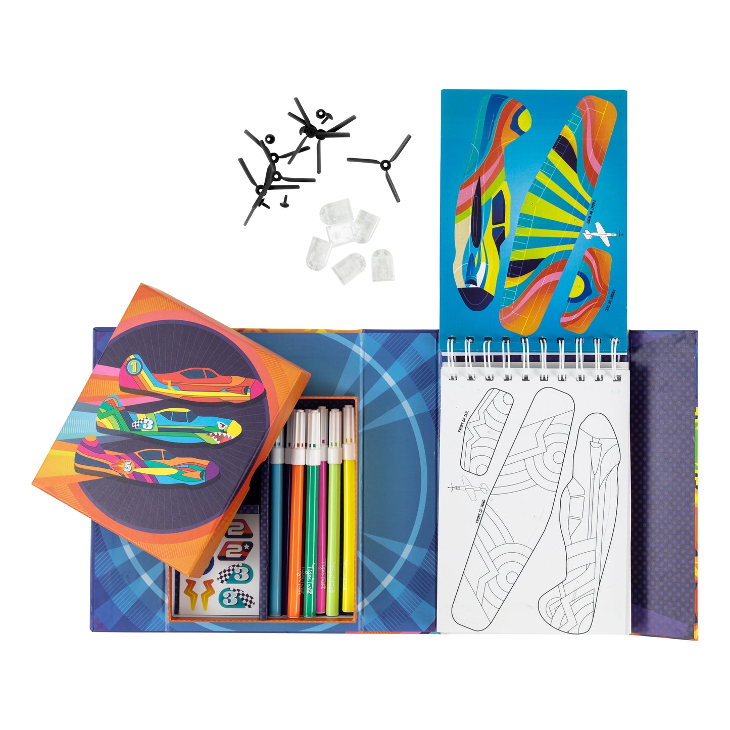 Tiger Tribe | Jet Racers - Bullseye Colouring Set | All In One