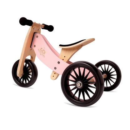 Order Online - Kinderfeets Toddler Tricycle + Basket + Helmet In Rose Colour