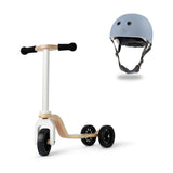 Kinderfeets Toddler Scooter And Helmet In Slate Blue Colour