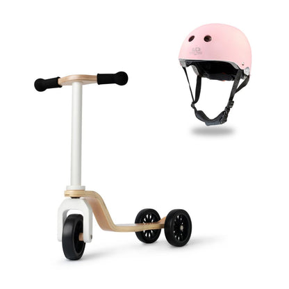 Order Kinderfeets Toddler Scooter And Helmet In Rose Colour