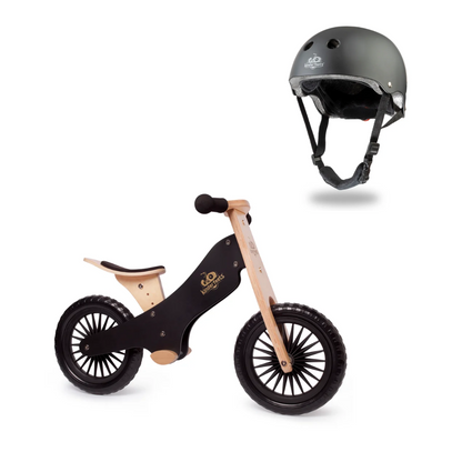 Best Kinderfeets Toddler Balance Bike And Helmet In Black Colour