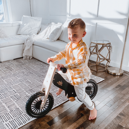 Order Online Kinderfeets Toddler Balance Bike And Helmet In Black Colour