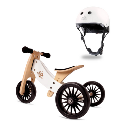 Order Online | Kinderfeets Toddler Tricycle + Helmet | White