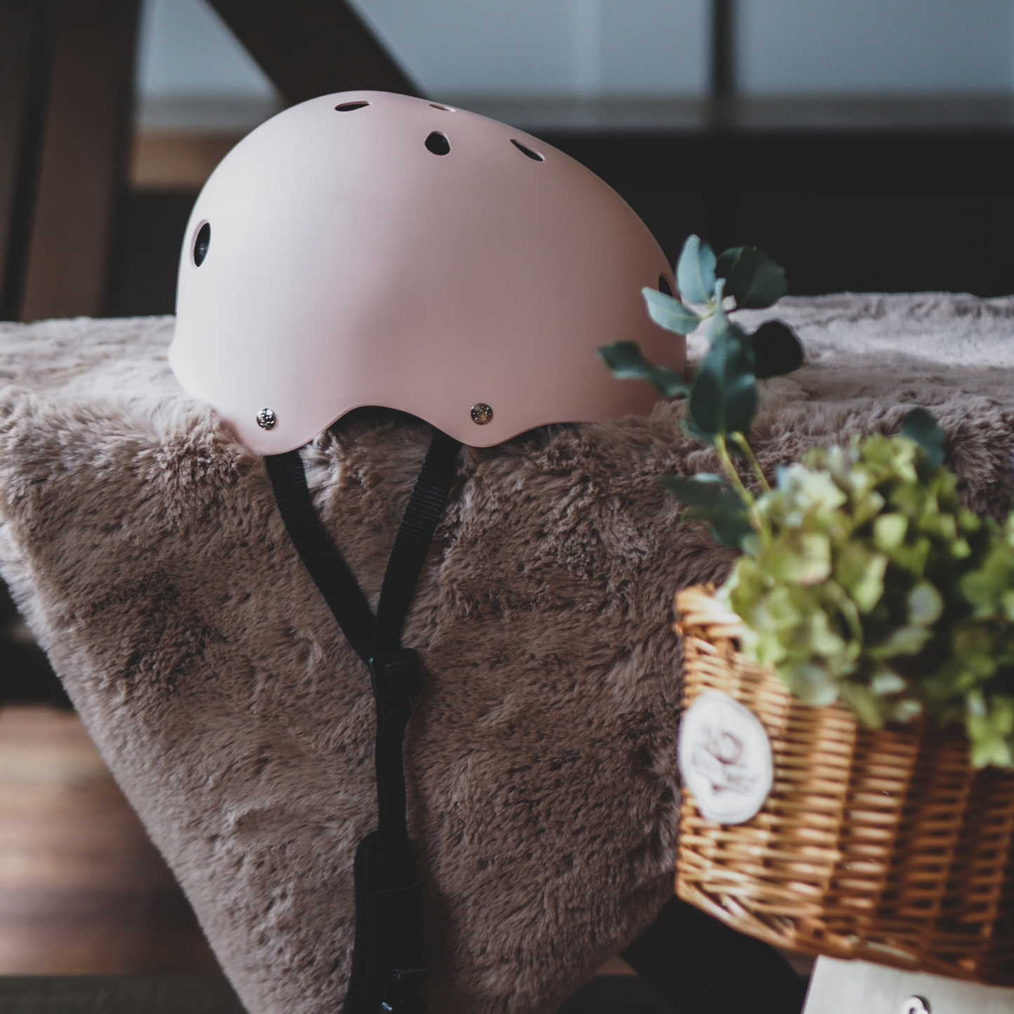 Toddler Tricycle + Helmet - Rose