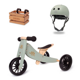 Toddler Tricycle + Basket + Helmet - Sage