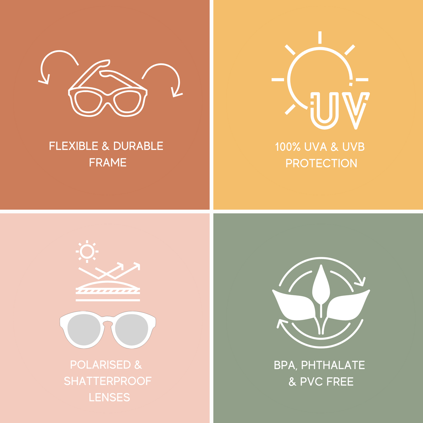 Kids and Baby Sunglasses Collection — Stylish, Durable and Comfy