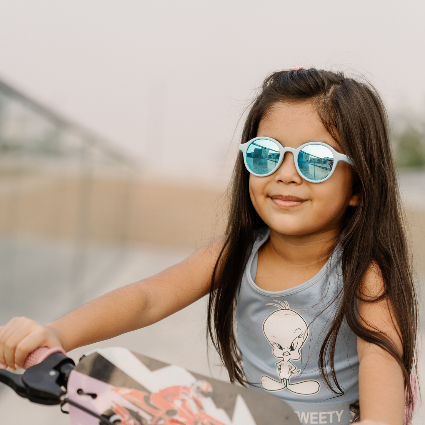 Flexible Sunglasses - Baby Blue Mirrored (3-10 years)