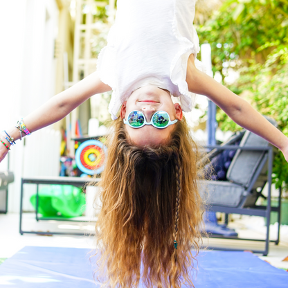 Flexible Sunglasses - Baby Blue Mirrored (3-10 years)