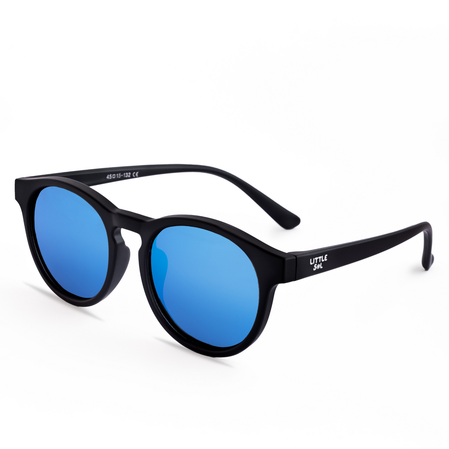 Flexible Sunglasses - Matte Black Mirrored (3-10 years)