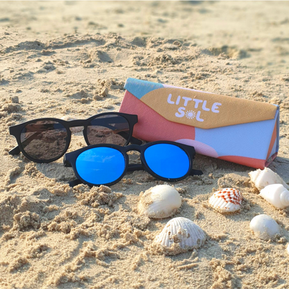 Flexible Sunglasses - Matte Black Mirrored (3-10 years)
