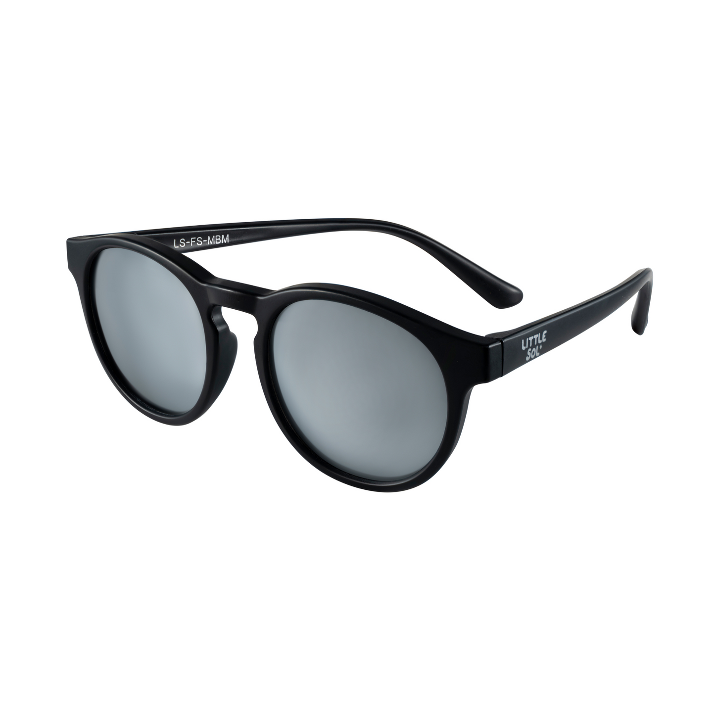 LITTLE SOL+ | Sydney - Black Mirrored Kids Sunglasses | Age 3-10