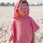 Organic Cotton Beach Towel - Coral Pink