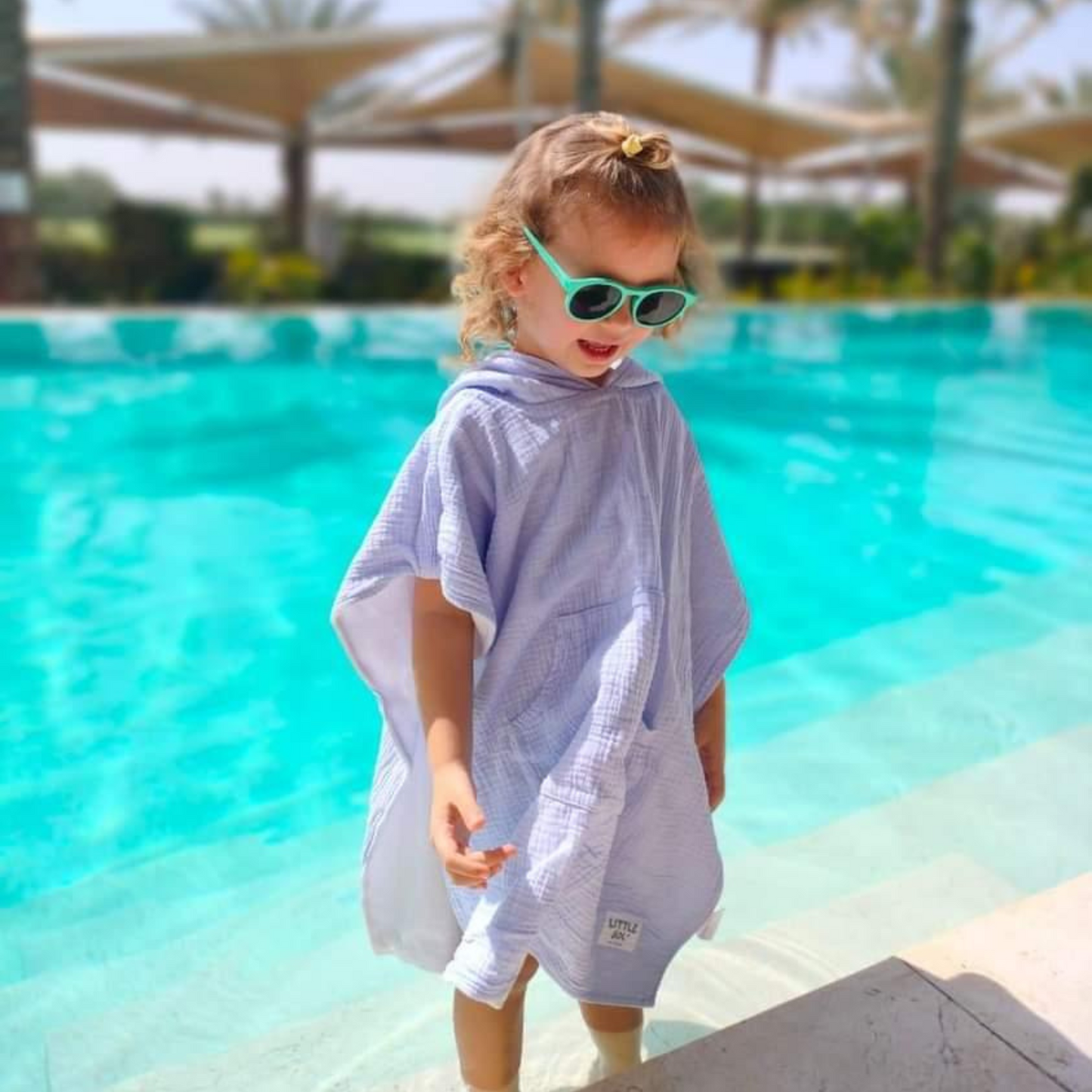 Organic Cotton Beach Towel - Sky Blue