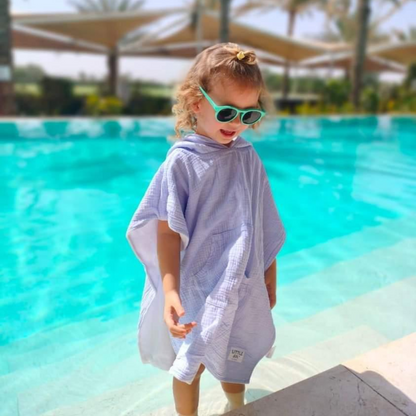 Organic Cotton Beach Towel - Sky Blue