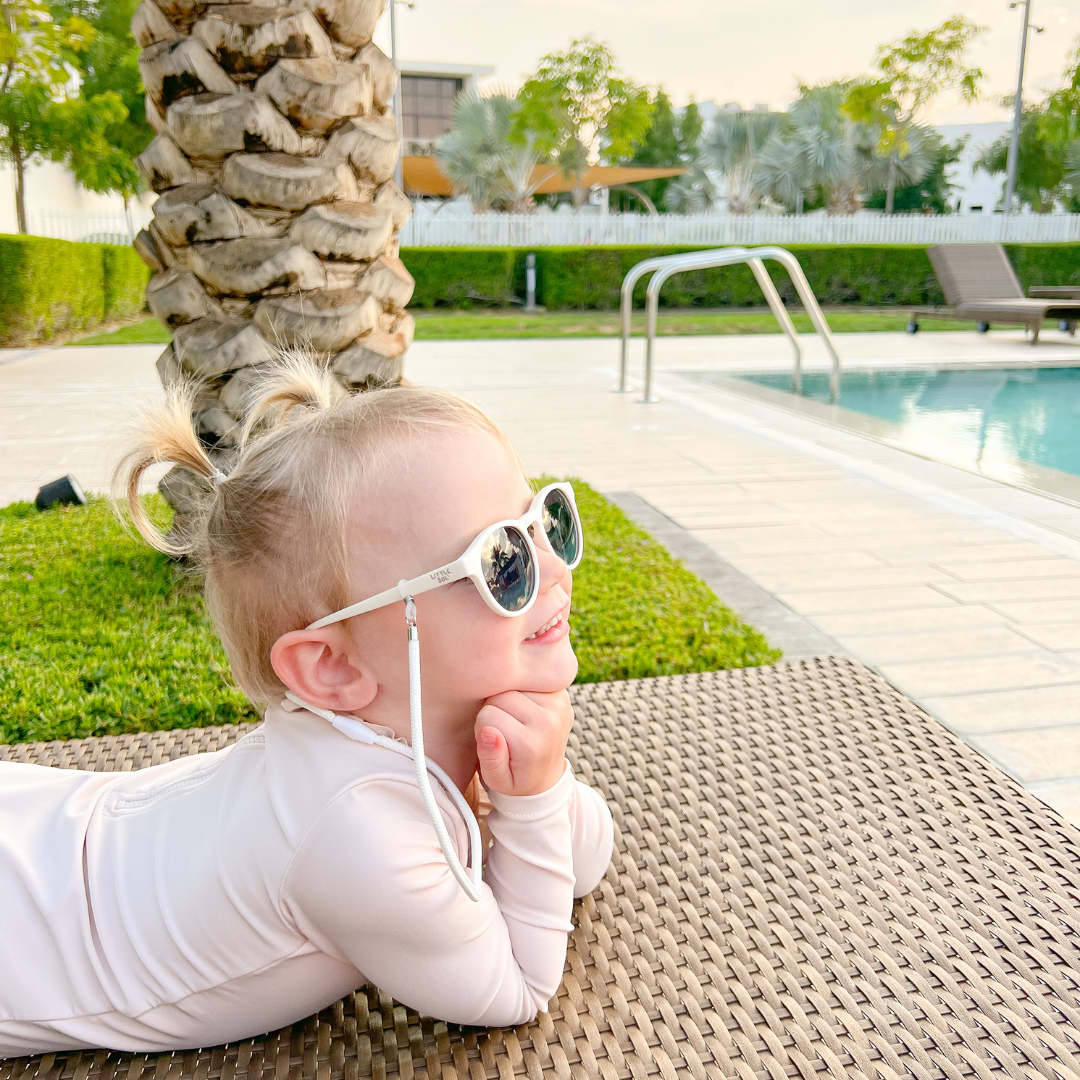 Ice White Kids Sunglasses + Strap